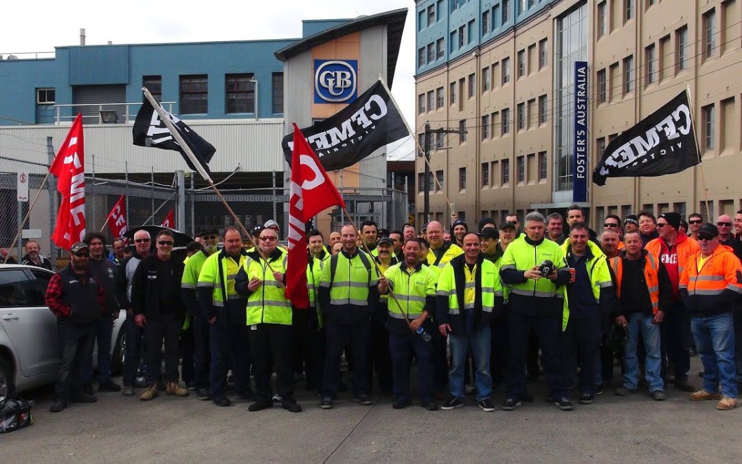 CFMEU TV: Workers united at CUB Abbotsford Brewery
