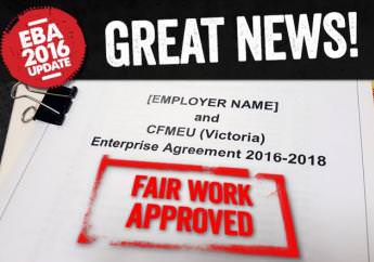 Fair Work Commission Approves 2016 EBA