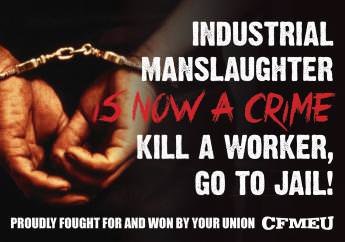 Historic win in QLD: Kill a worker, go to jail.